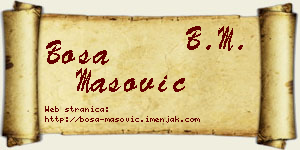 Bosa Mašović vizit kartica